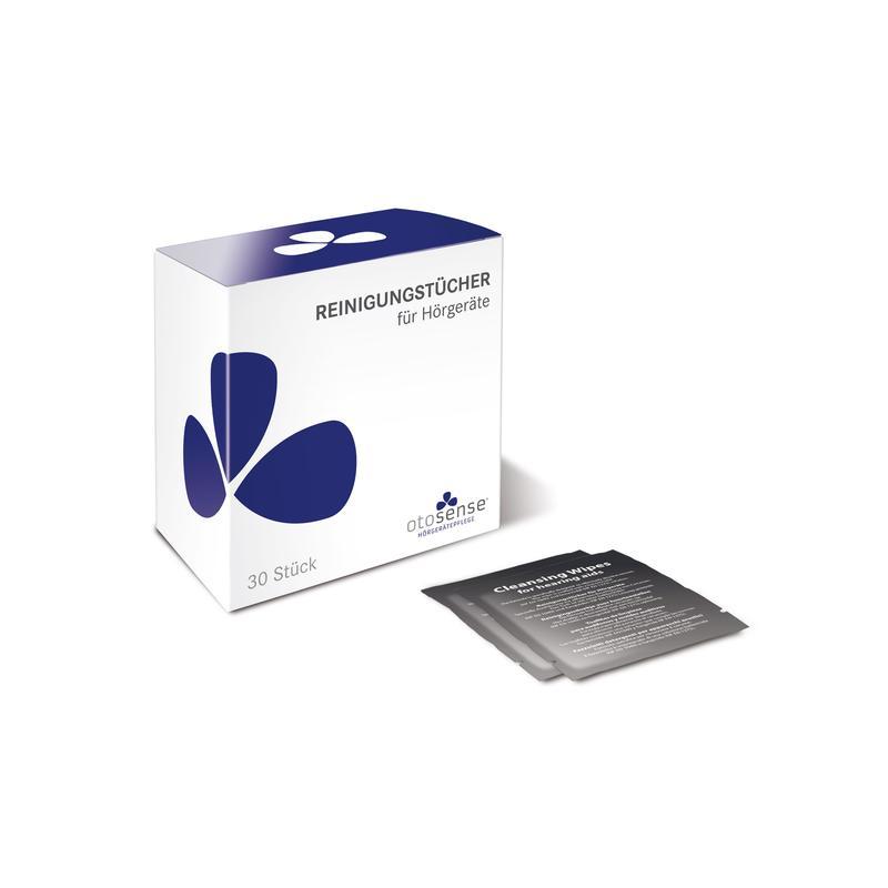 otosense Reinigungstücher-Box (30 Tücher, einzeln verpackt)