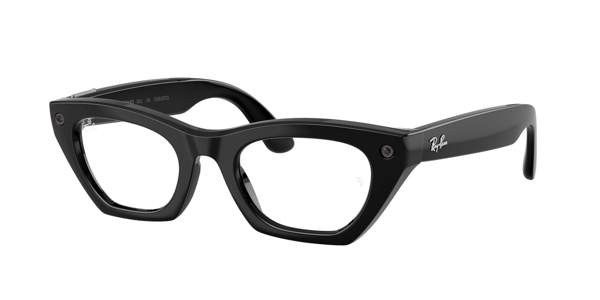 Ray-Ban Meta Zena RW4015 601/SB – Hellblau-Violett-Lichtfilter, schräge Ansicht