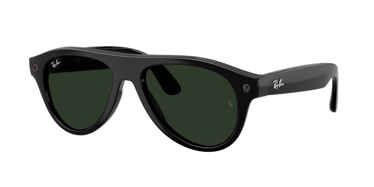 Ray-Ban Meta Aviator RW4016 601/1M – schräge Ansicht mit hellen Gläsern