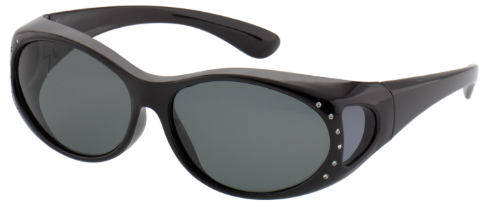 CoverMe 7744 Sonnenbrille – Schwarz glänzend mit Zirkonia