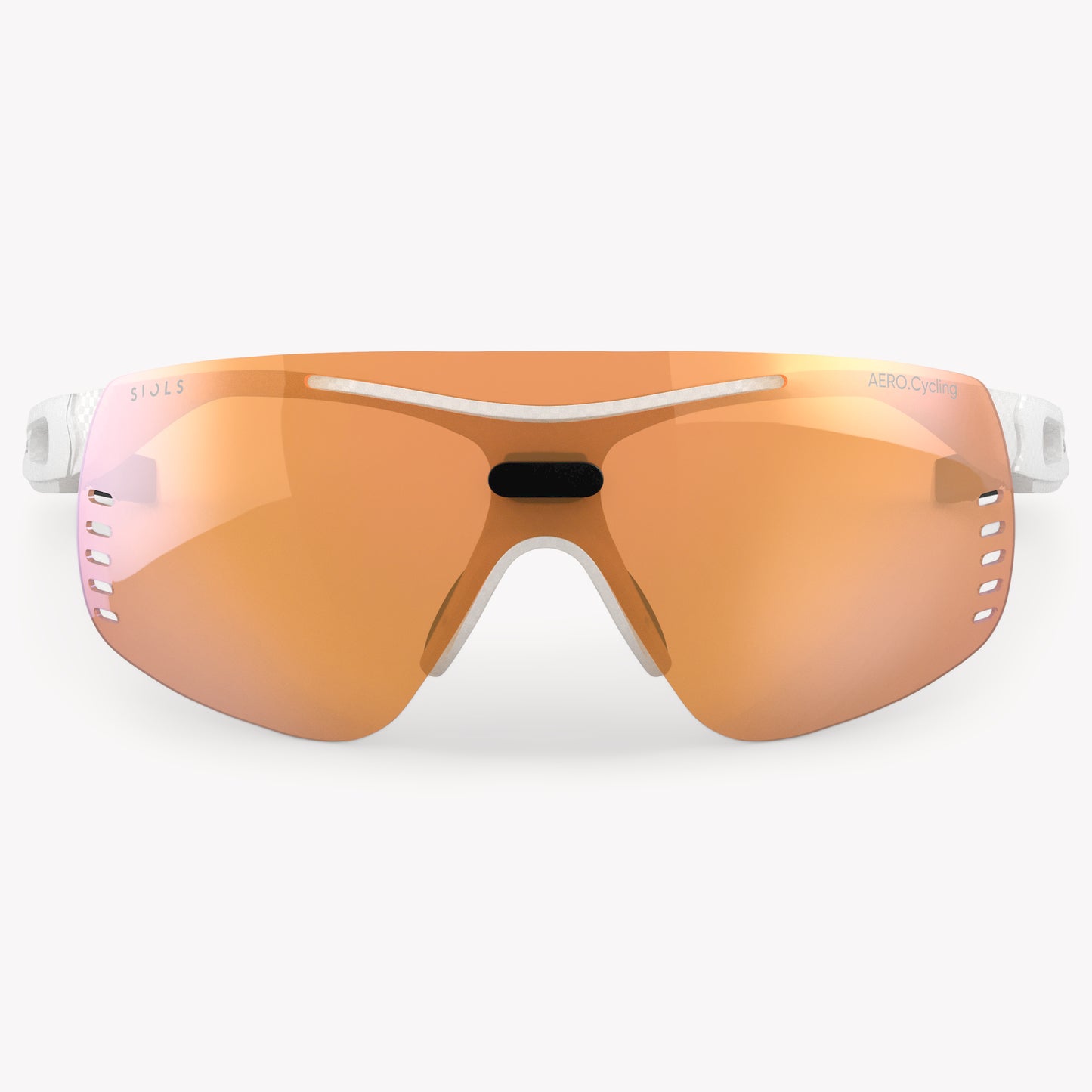 AERO.Cycling Peach Mirror Carbon White Frontansicht