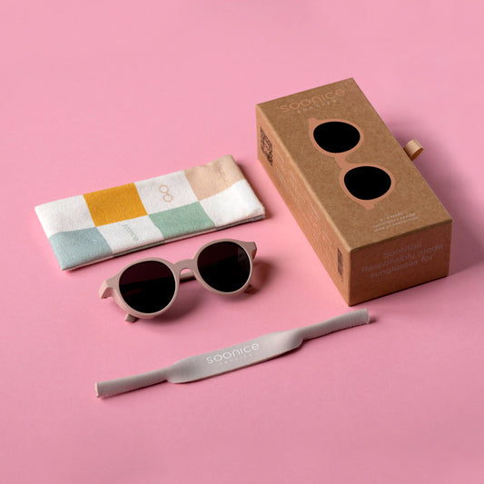 SOONICE Kindersonnenbrille auch über die eigene Korrektur-Brille tragbar - Farbe rosa