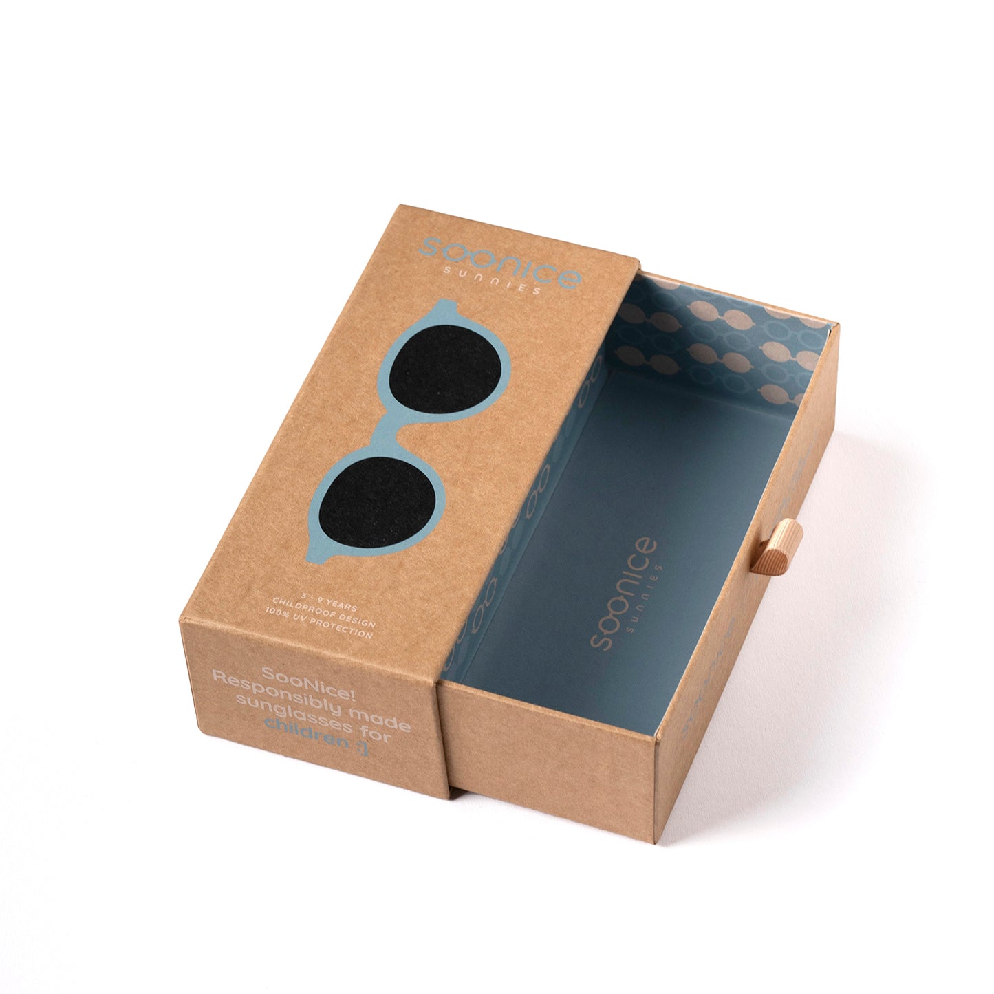 SOONICE Kindersonnenbrille auch über die eigene Korrektur-Brille tragbar - Farbe blau