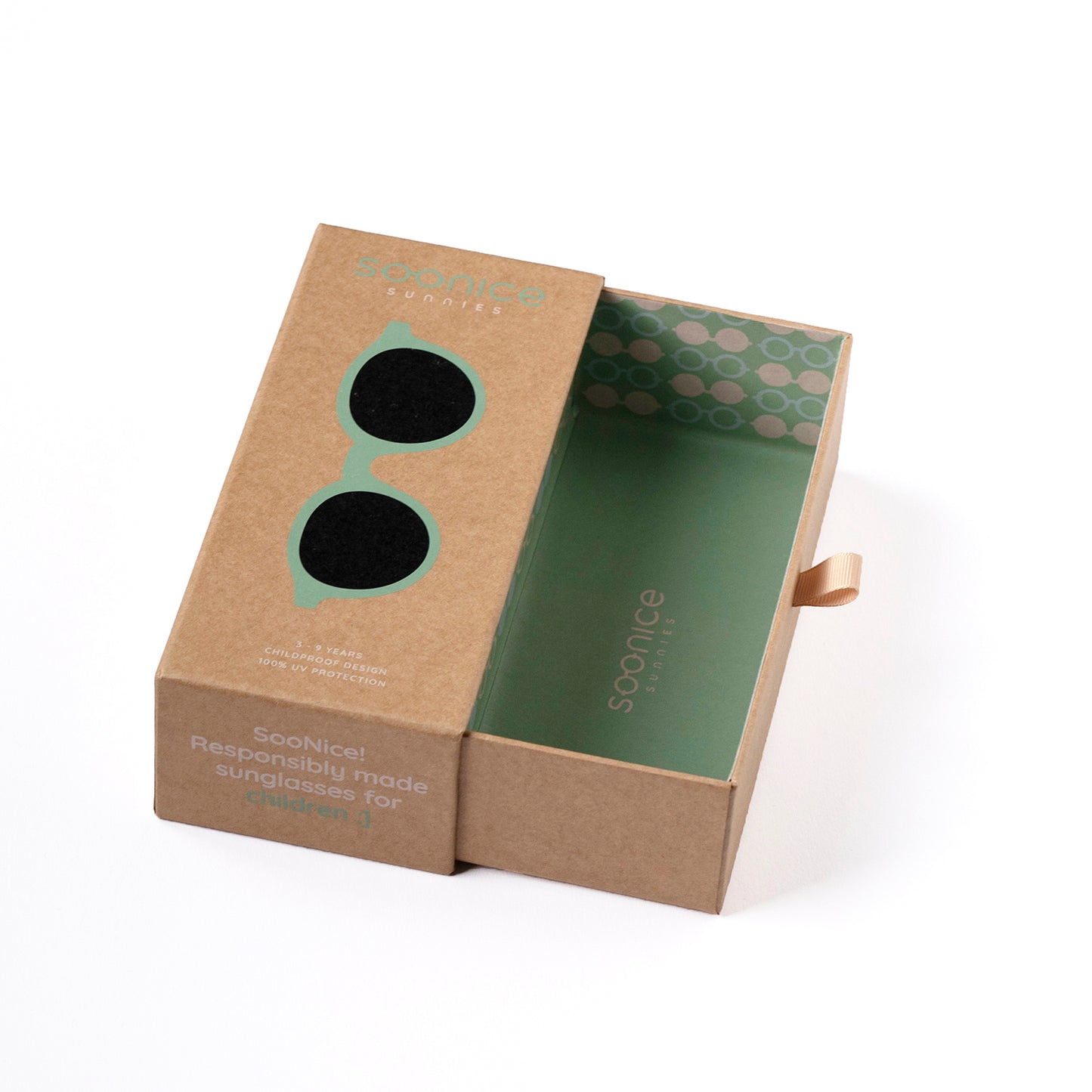 SOONICE Kindersonnenbrille auch über die eigene Korrektur-Brille tragbar - Farbe türkis