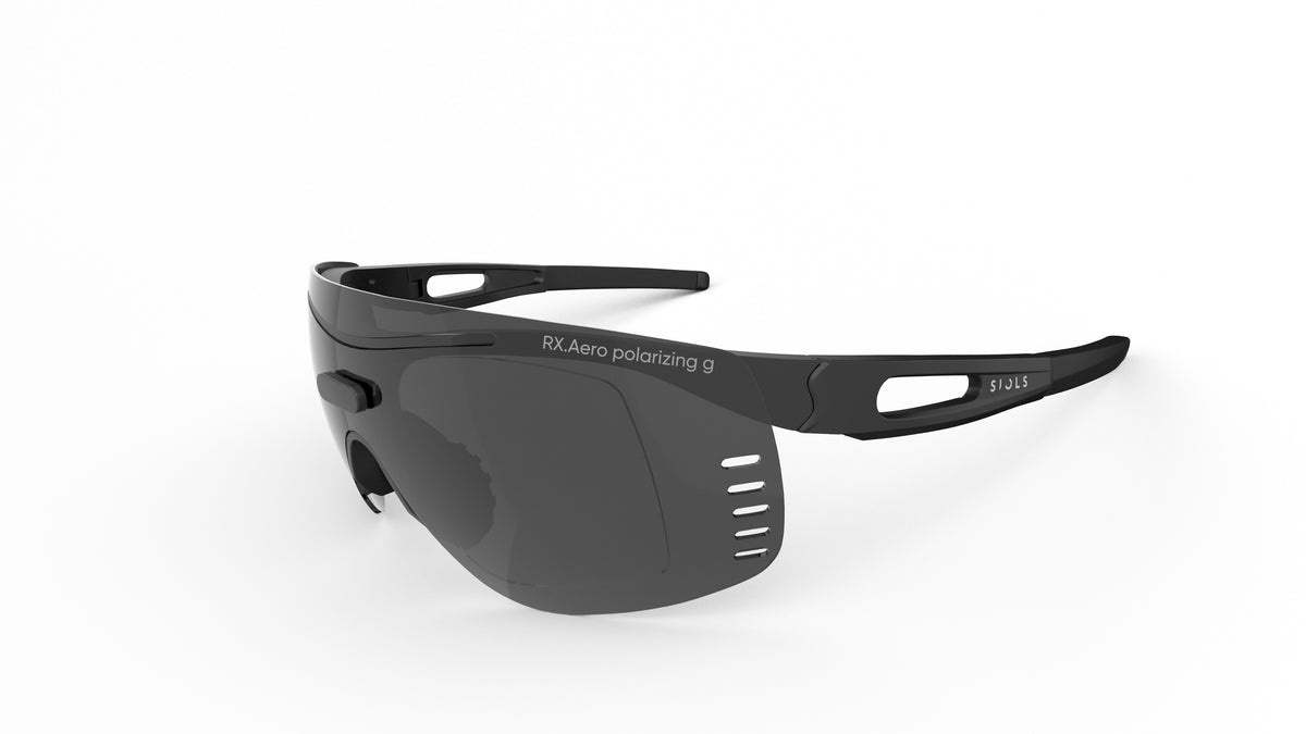 RX.Aero Polarizing Grey Black 3/4 Ansicht