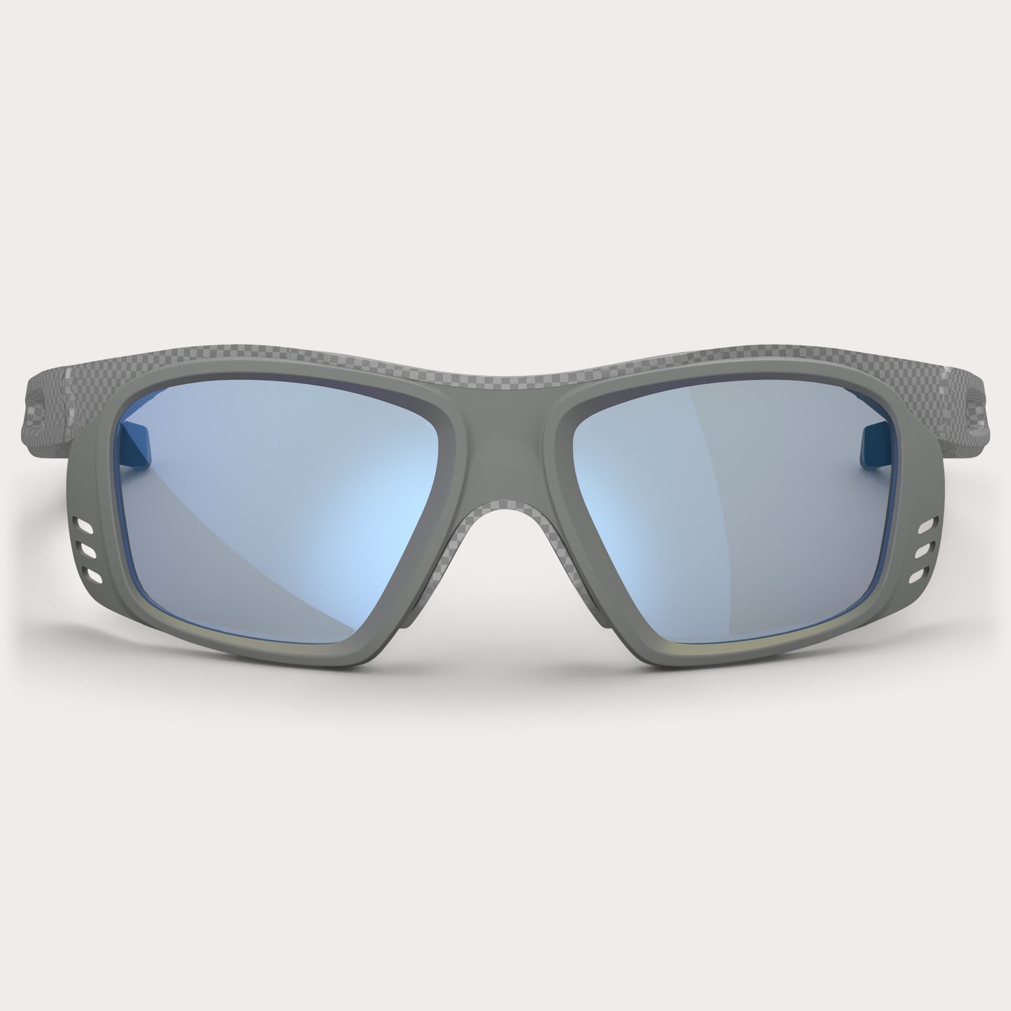 PFR.Frame PRO Carbon Silver Blue Mirror Frontansicht