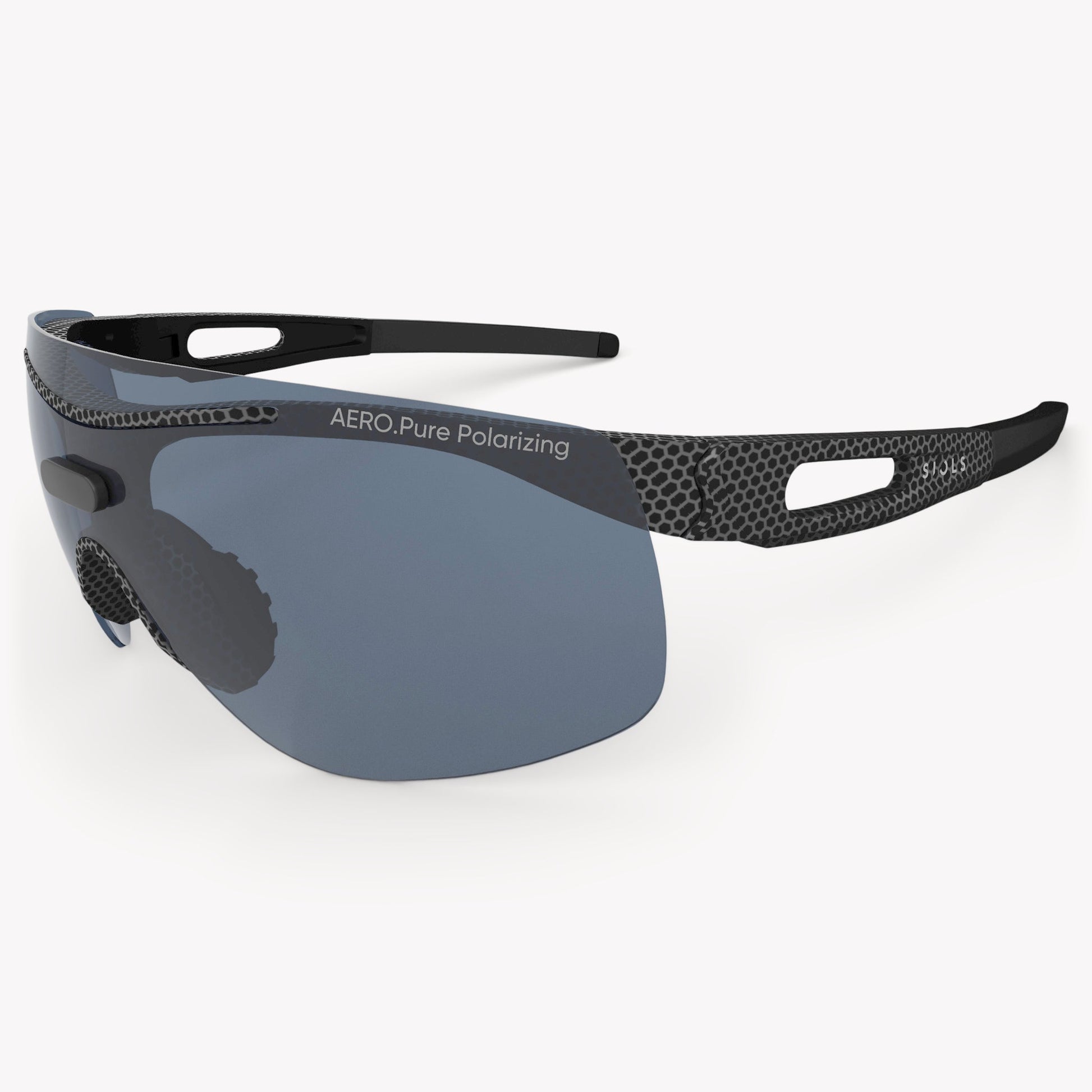 SIOLS AERO Pure Polarizing System Sportbrille – ultraleichte polarisierte und große optische Sonnenbrille mit Panoramasicht, 100 % UV-Schutz & Antibeschlag-Technologie für Wassersport, Segeln, Kanu, Fischen, Autofahren & Motorradfahren.