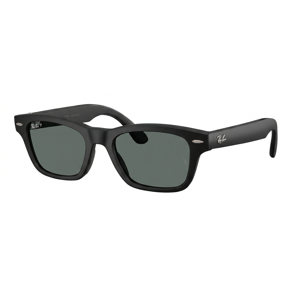 Ray-Ban Meta Audio Burbank 601S81 Schwarz auf weissem Hintergrund